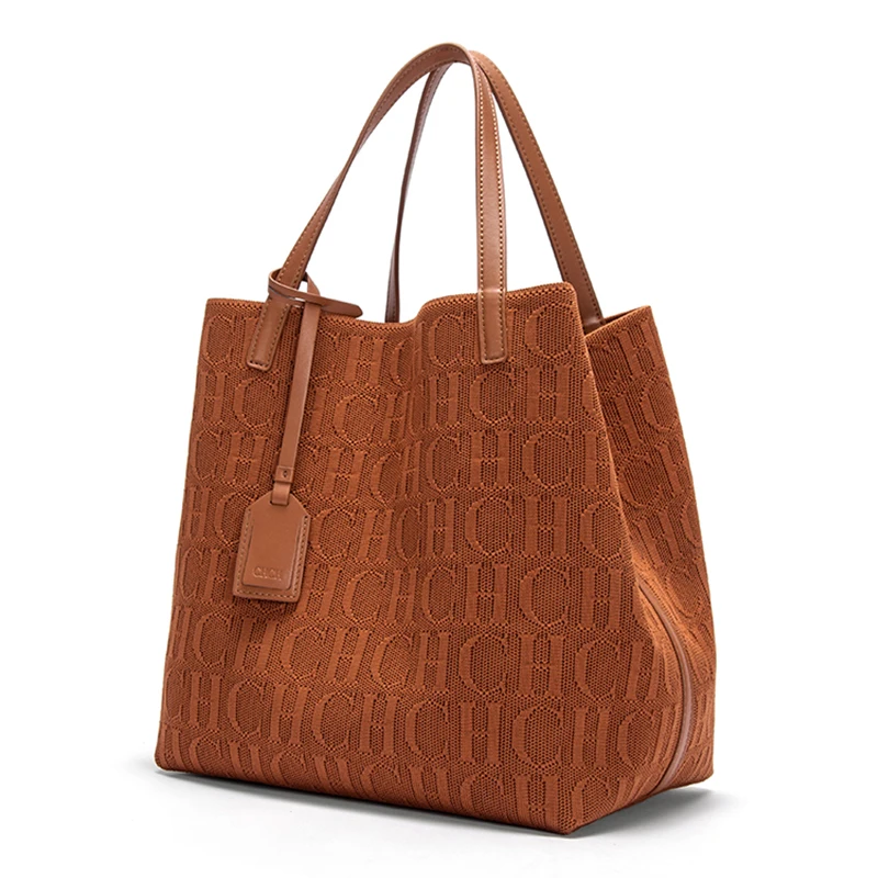 Bolsa Shopper CHCH Knitted: Sofisticação e Praticidade em Tricô Estruturado - Imagem 8