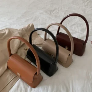 Bolsa Shoulder Retro Pure: Minimalismo e Charme Vintage em Cores Sólidas